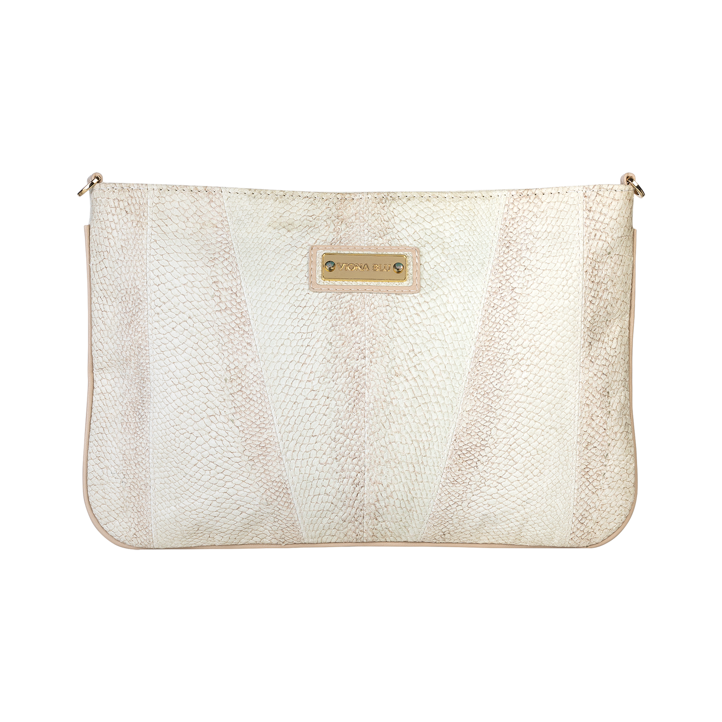 Kirjekuorilaukku luonnonvaalea Natural fish leather Clutch