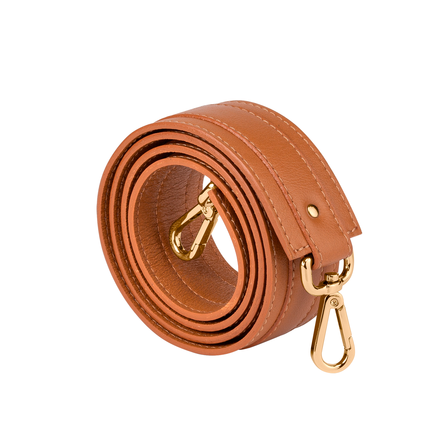 Brown Leather Shoulder Strap (gold)