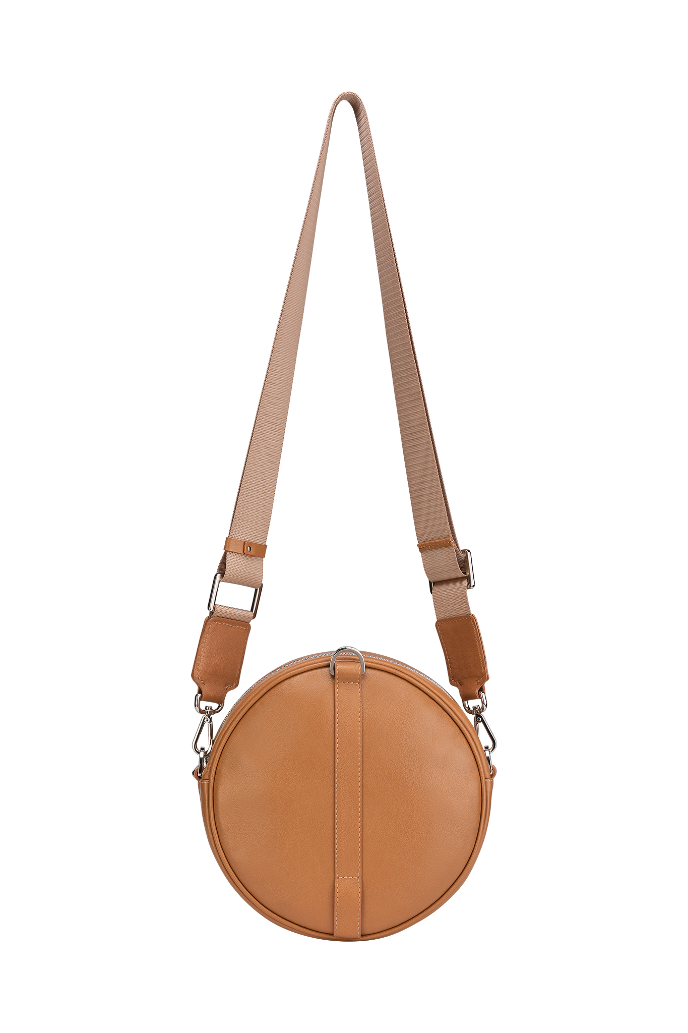 Ruskea kalannahka ympyrälaukku Brown Fish leather round bag Viona Blu