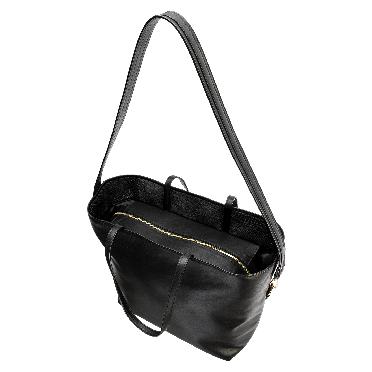 W Bag Black with black fish leather