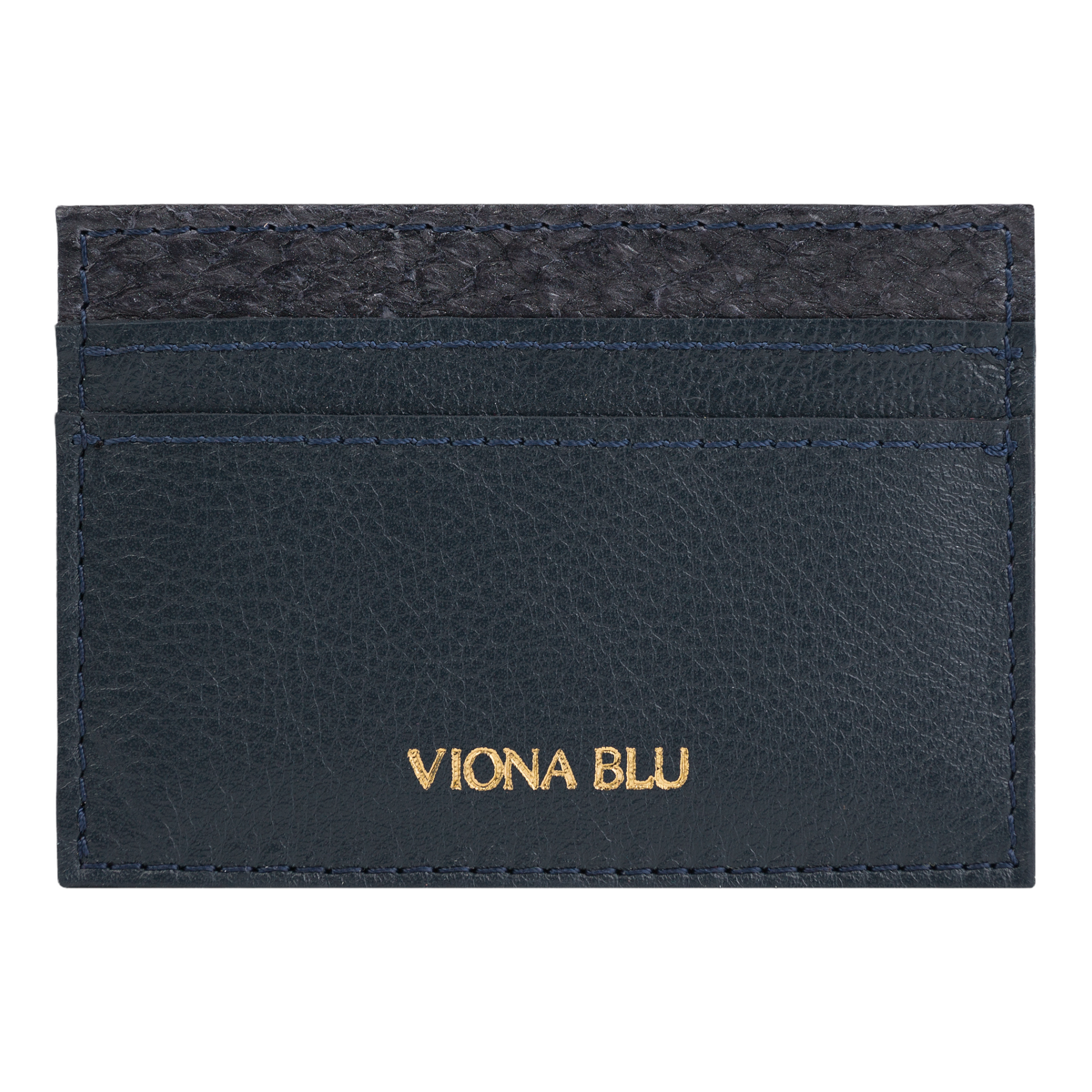 Sininen kalannahkainen korttikotelo blue fishleather cardholder