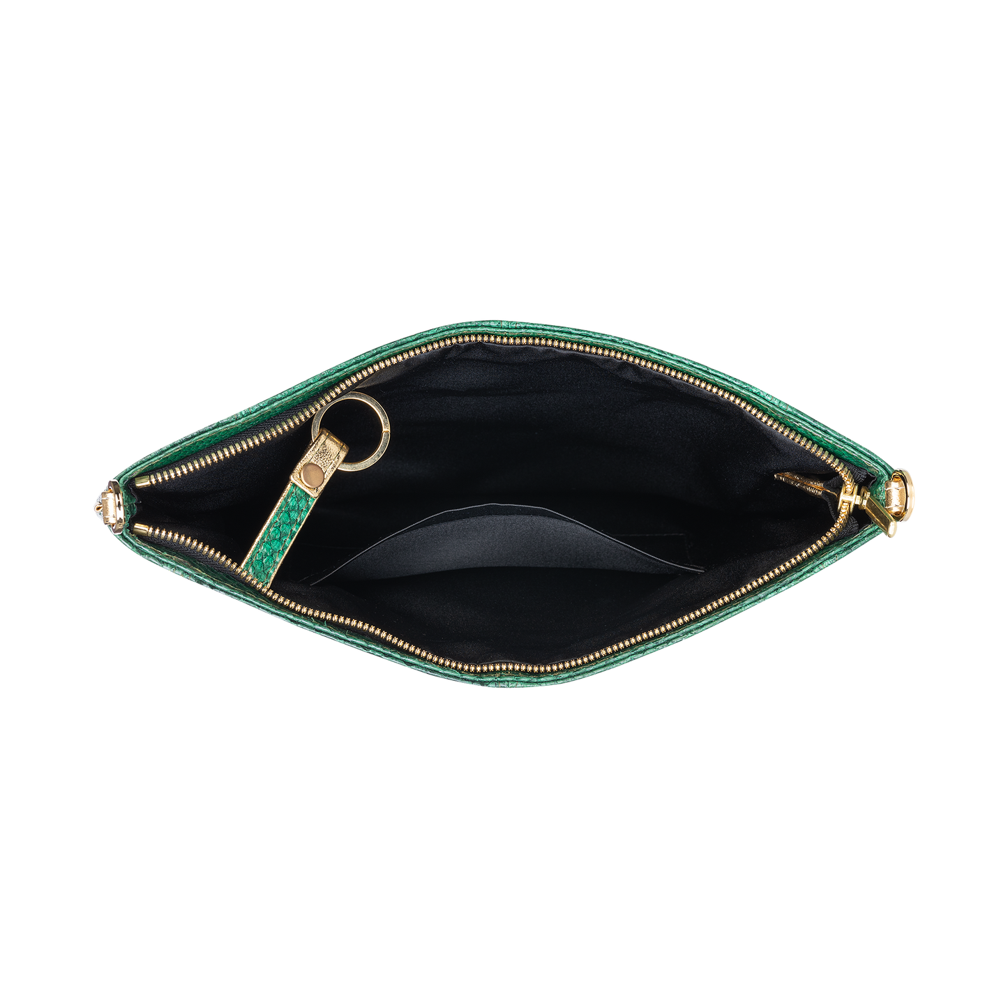 Kalannahka Kirjekuorilaukku vihreä Green fish leather Clutch